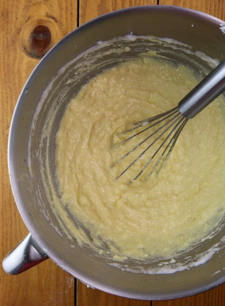 cotage chesee mixture before baking